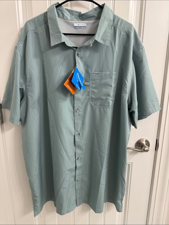 Columbia Other - Columbia Men’s Short-Sleeve Button-Up Shirt - Seafoam